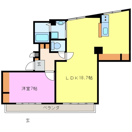 八幡マンションの物件間取画像